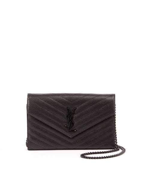 ysl wallet black logo|ysl black wallet on chain.